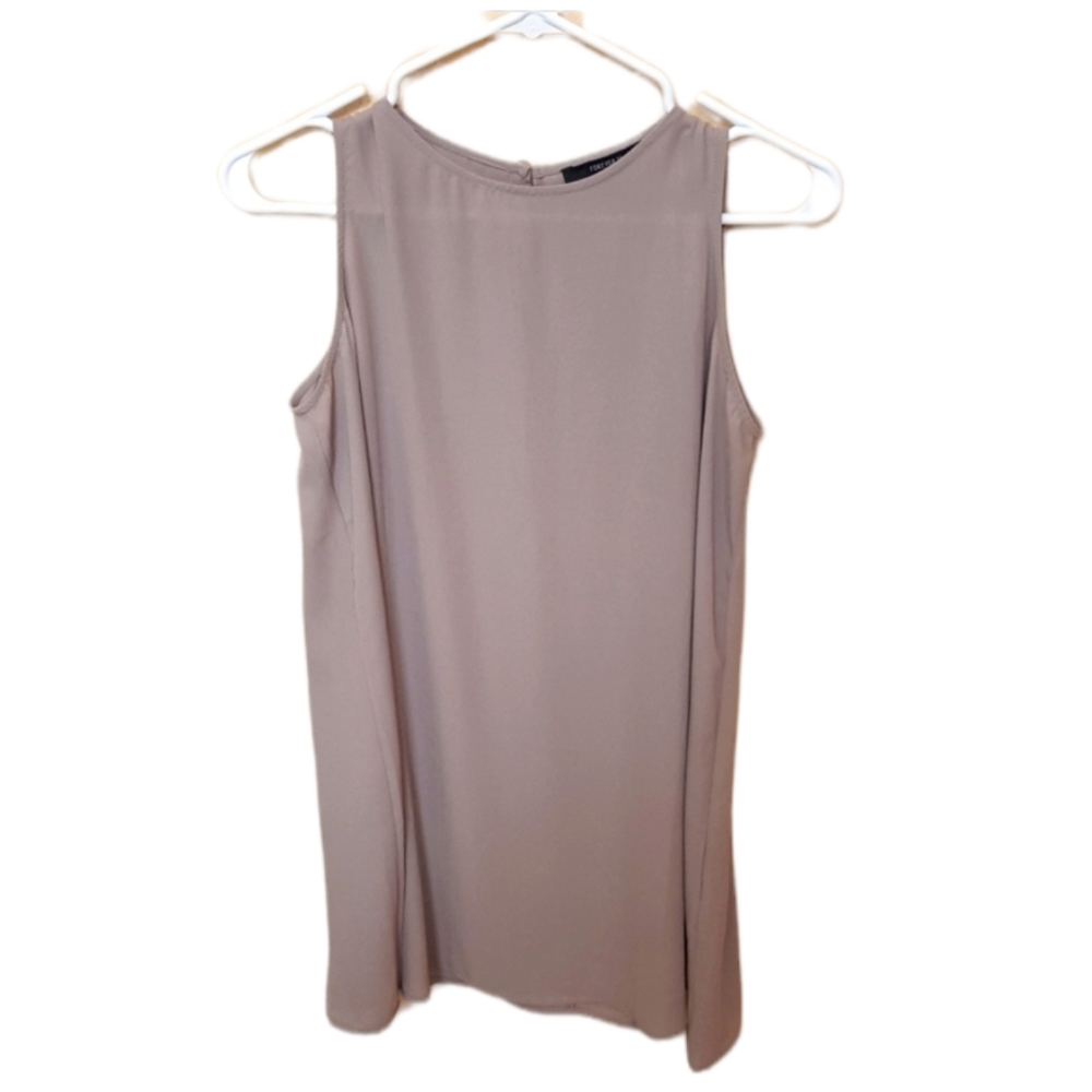 Forever 21 Beige Tunic Blouse Medium